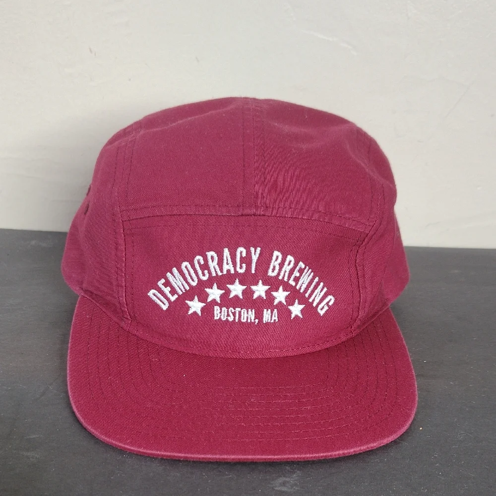 Boston Massachusetts Brewery Hat Cap Strap Back Democracy Brewing Panel Embroide