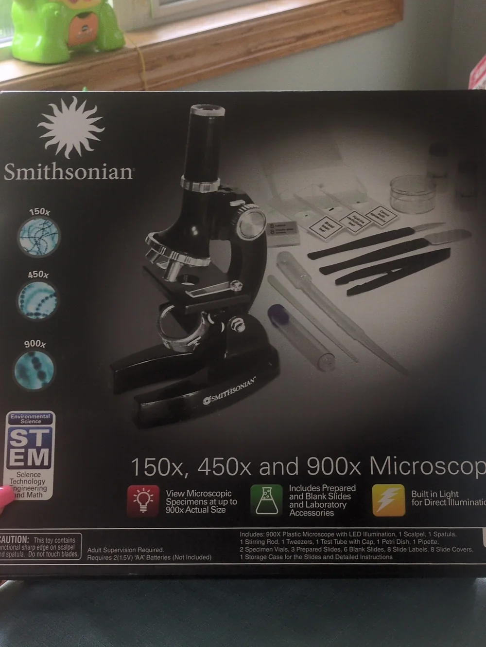 Smithsonian Kids Black 3-in-1 Microscope Set for Hands-On STEM Learning