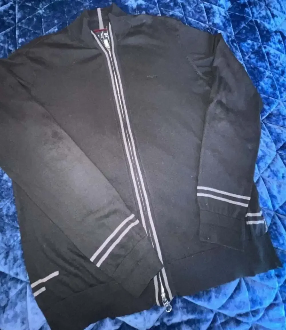 Armani Jeans Men's Full-Zip Knit Mock Neck Jacket
