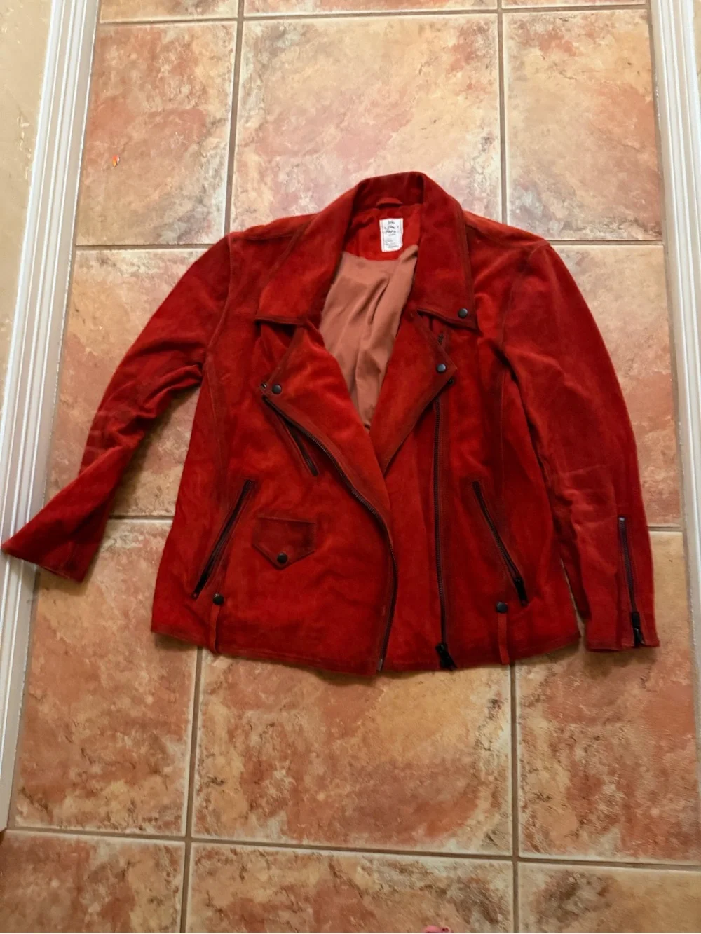 Free People L 100% Leather Jacket