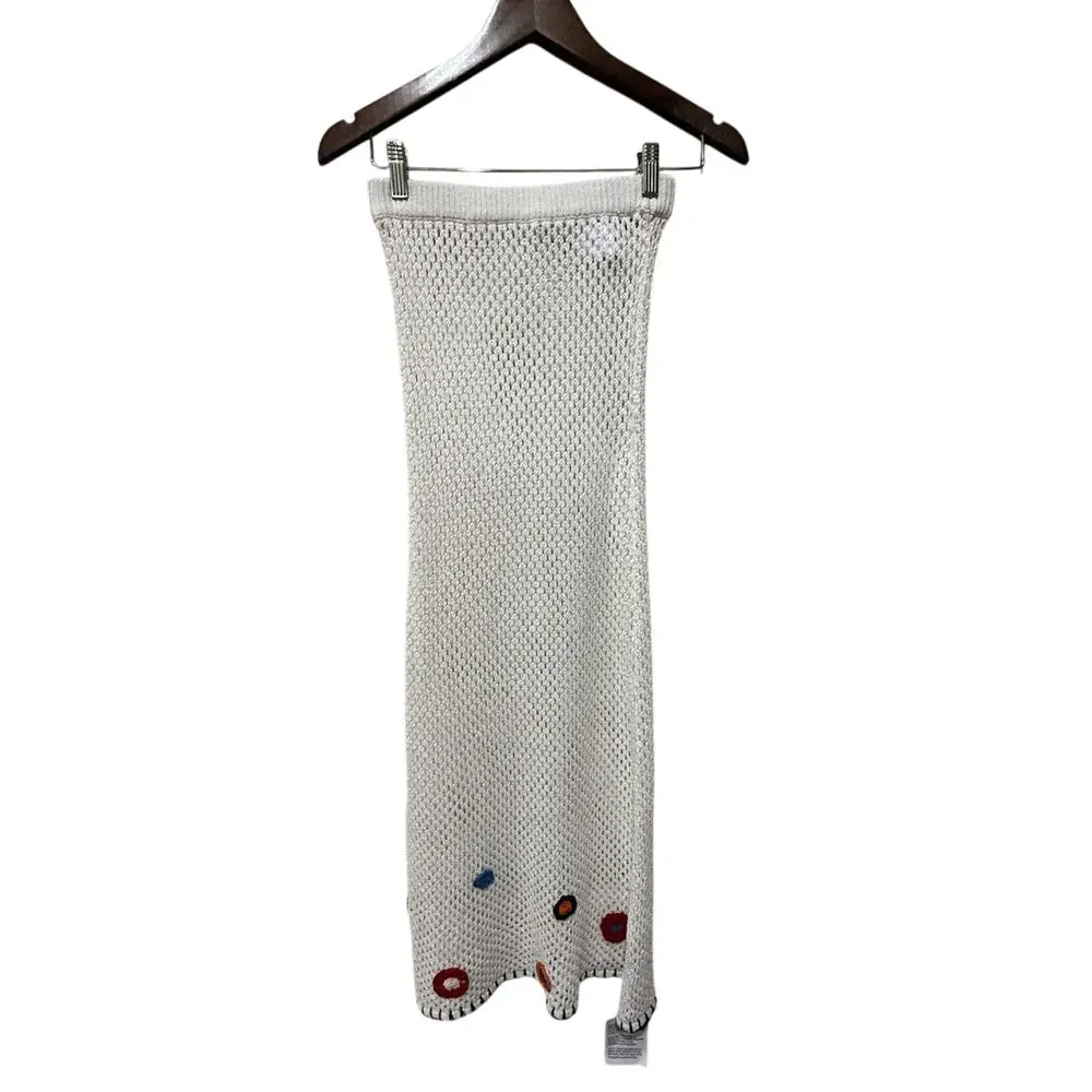 Topshop Maxi Skirt Floral‎ Open Knit Crochet Size Small New with Tags
