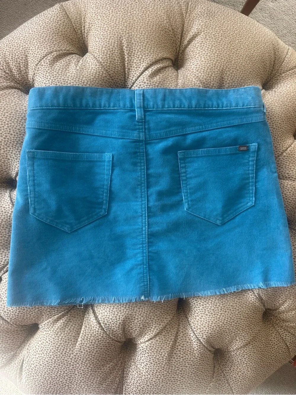Carve Designs Maui Style Blue  Corduroy Mini Skirt size 2