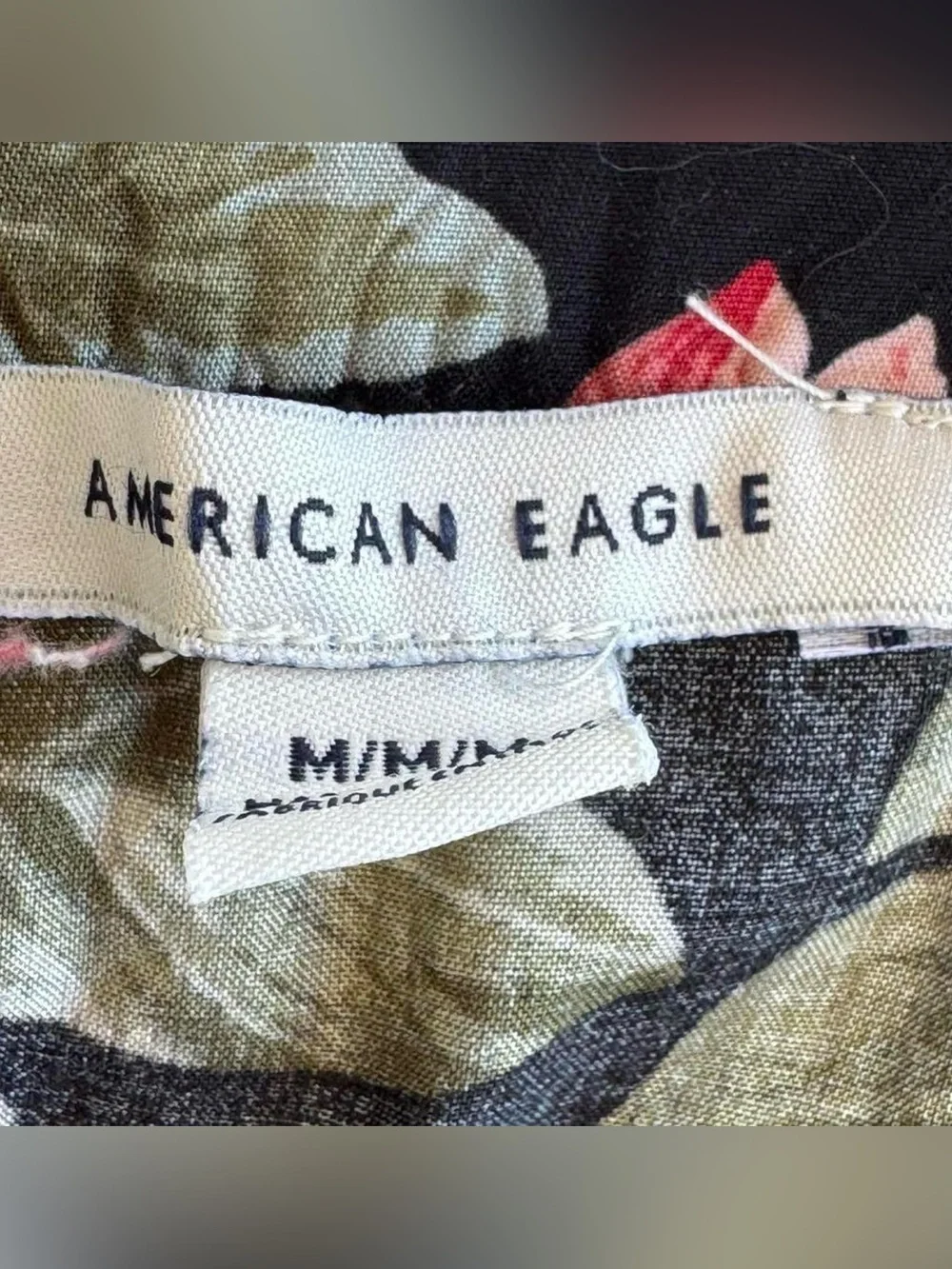 American Eagle Pleated Layered Tropical Floral Midi Skirt Women's Medium Boho