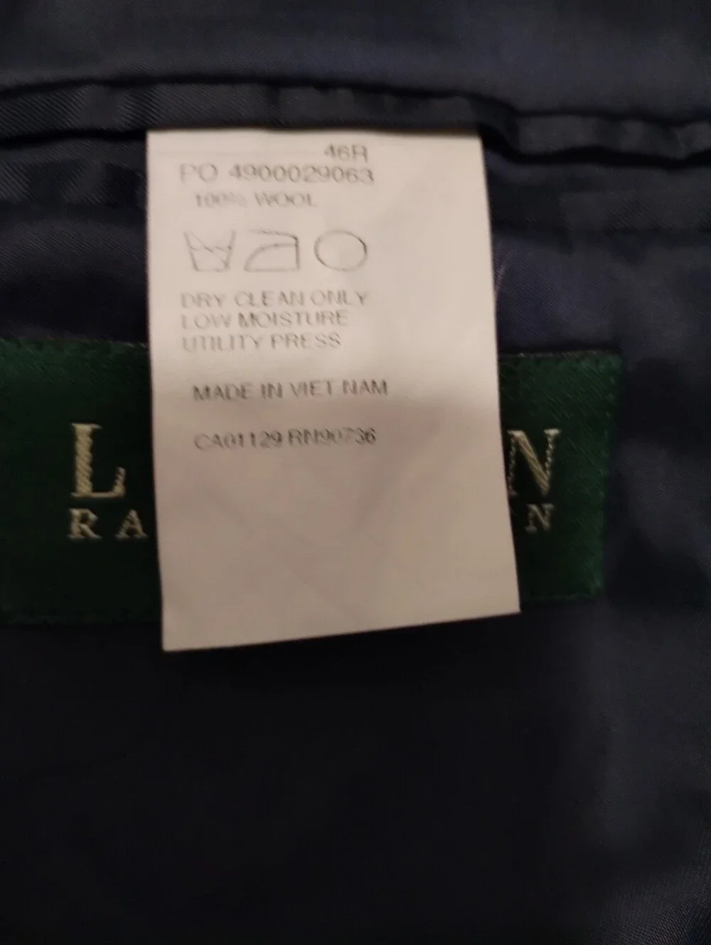 Ralph Lauren Wool Blazer Mens Size 44