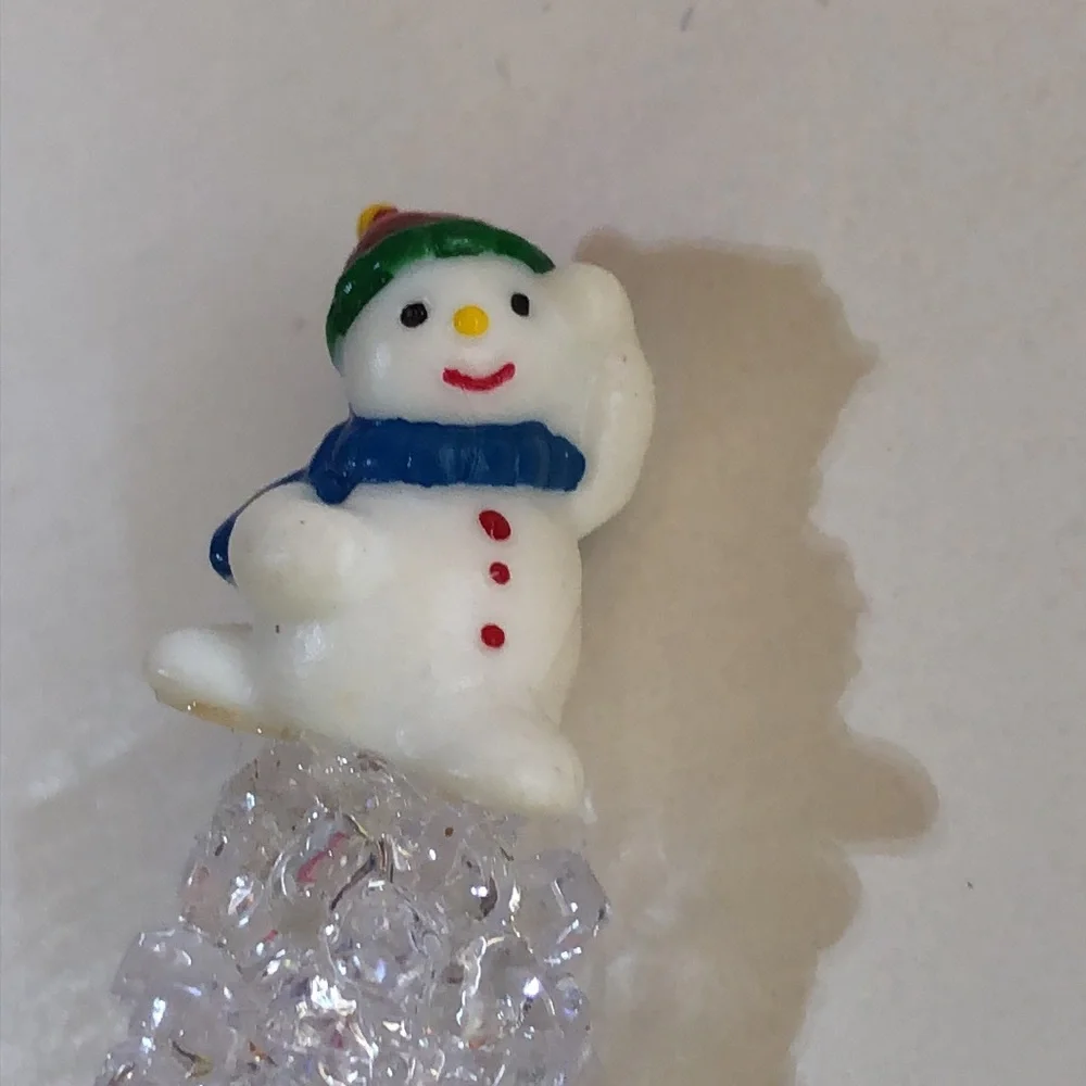 Icicle Ornaments with Santa TINY ICICLE ORNAMENTS miniature ornaments Ice
