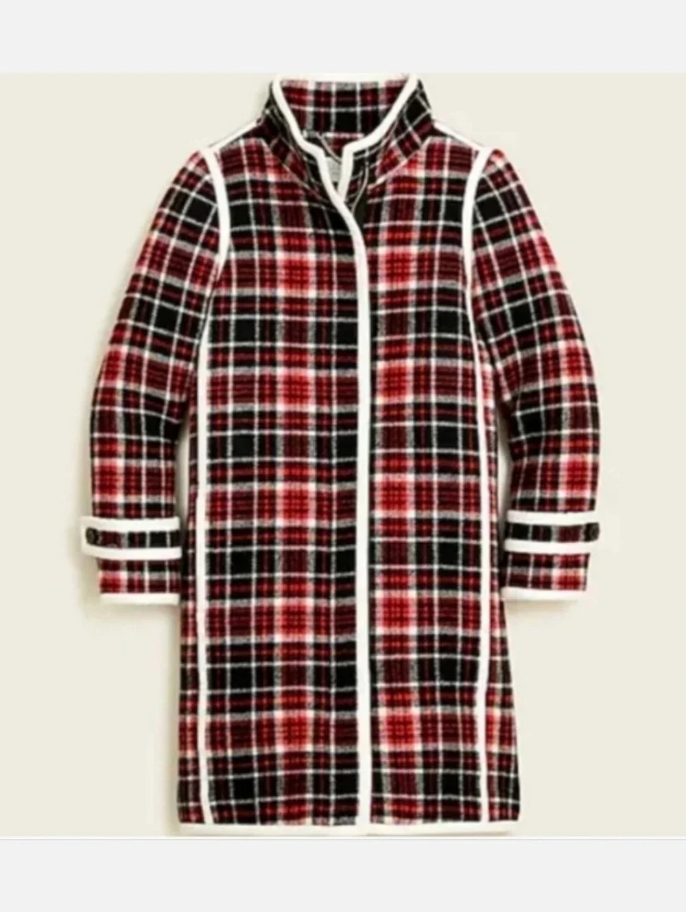 JCREW COLLECTION CAR COAT IN WINTER PLAID ITALIAN STADIUM COAT