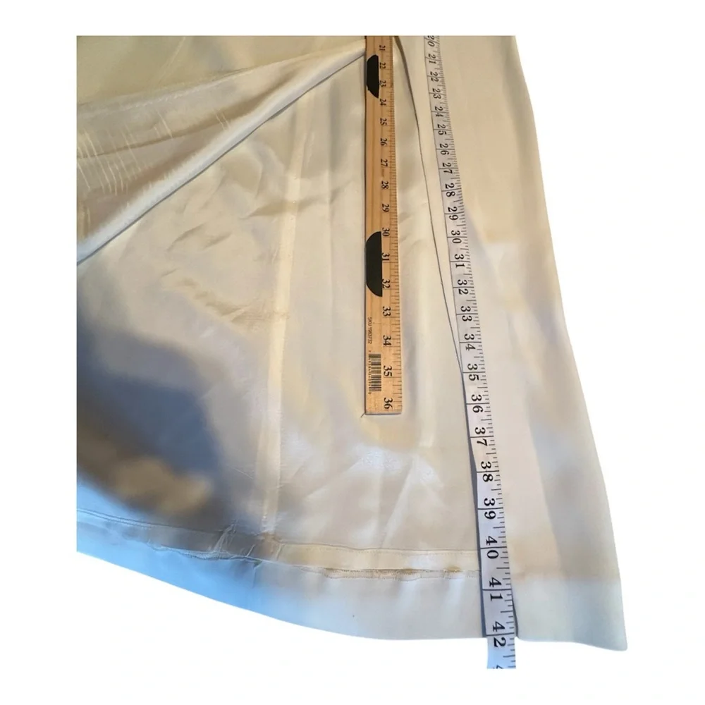 Jovani 100% Silk Beaded 3-Piece Evening Skirt Suit Light Cream Size 8
