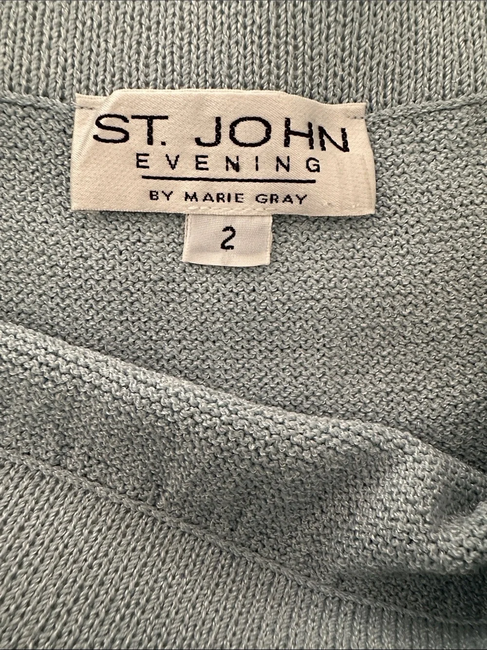 St. John Evening Soft sky Blue Knit Maxi Skirt