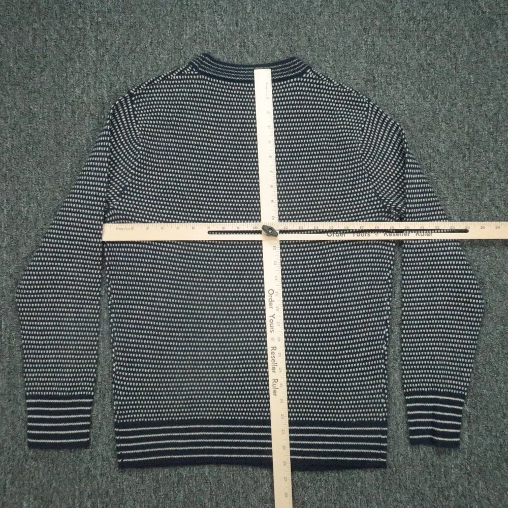 J Crew Sweater Mens Small Blue Merino‎ Wool Crew Birdseye Long Sleeve Jumper
