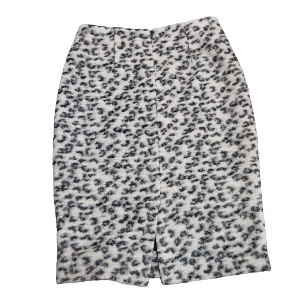 Ann Taylor Leopard Animal Print Pencil Midi Skirt- size 4