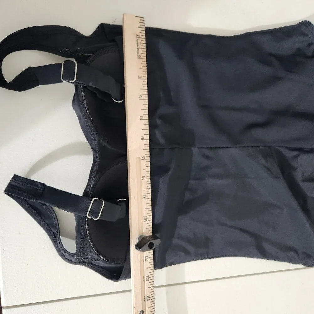Firpearl Swimsuit Womens Size 8 One Piece Black Ruched