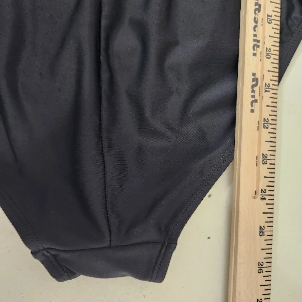 Firpearl Swimsuit Womens Size 8 One Piece Black Ruched