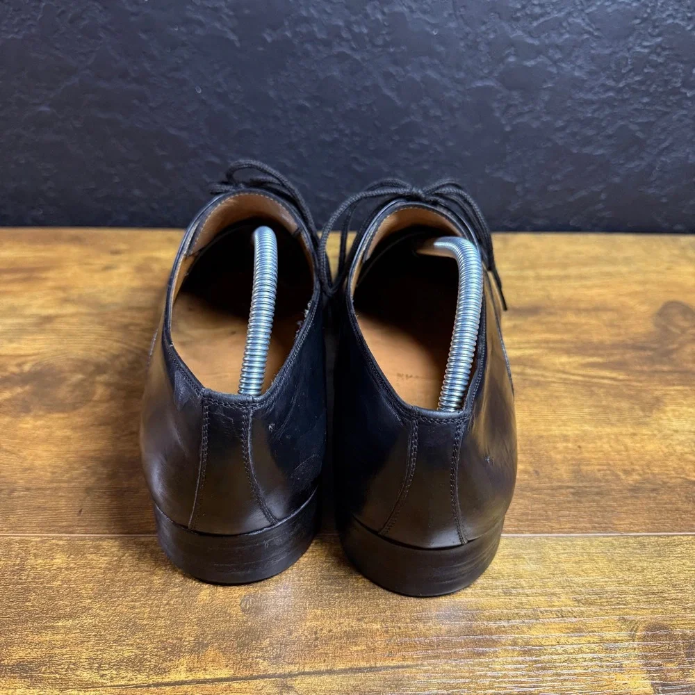 Johnston & Murphy Aristocraft 2200 Black Leather Cap Toe Oxford Mens 10 D