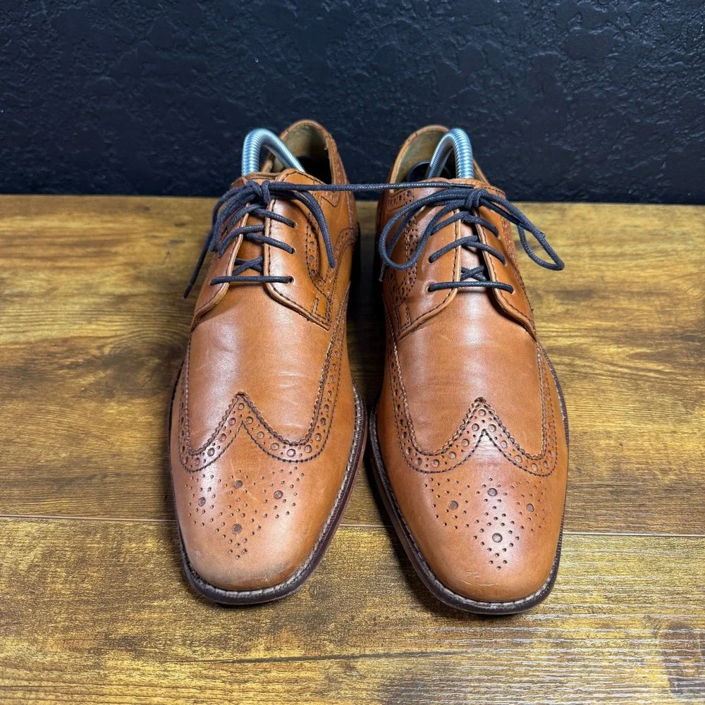 Cole Haan Air Madison C09303 Tan Leather Wingtip Oxford Mens 8 M