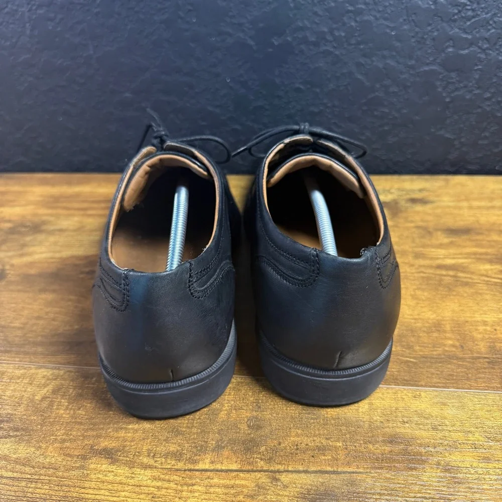 Johnston & Murphy 59-2255 Black Leather Cap Toe Oxford Mens Size 12M