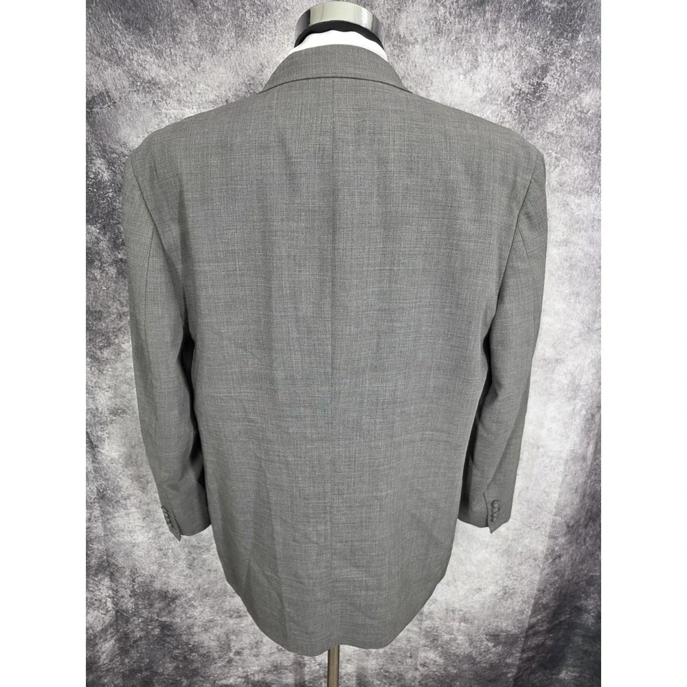 Alfani‎ Blazer Mens 44 Gray Sports Coat jacket 3 Button Notch Lapel Ventless