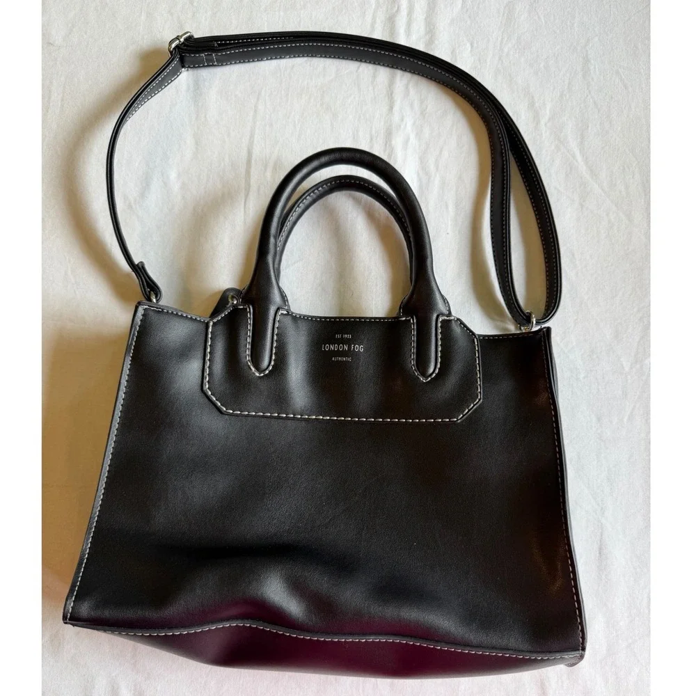 London Fog sophisticated black leather