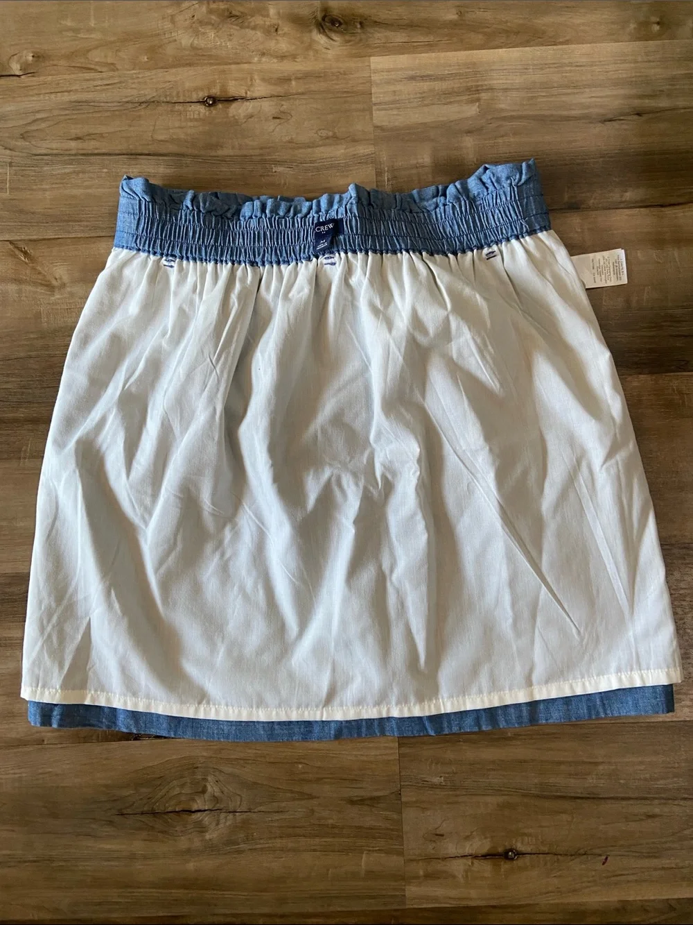 J. Crew Chambray Blue Paper Bag Skirt