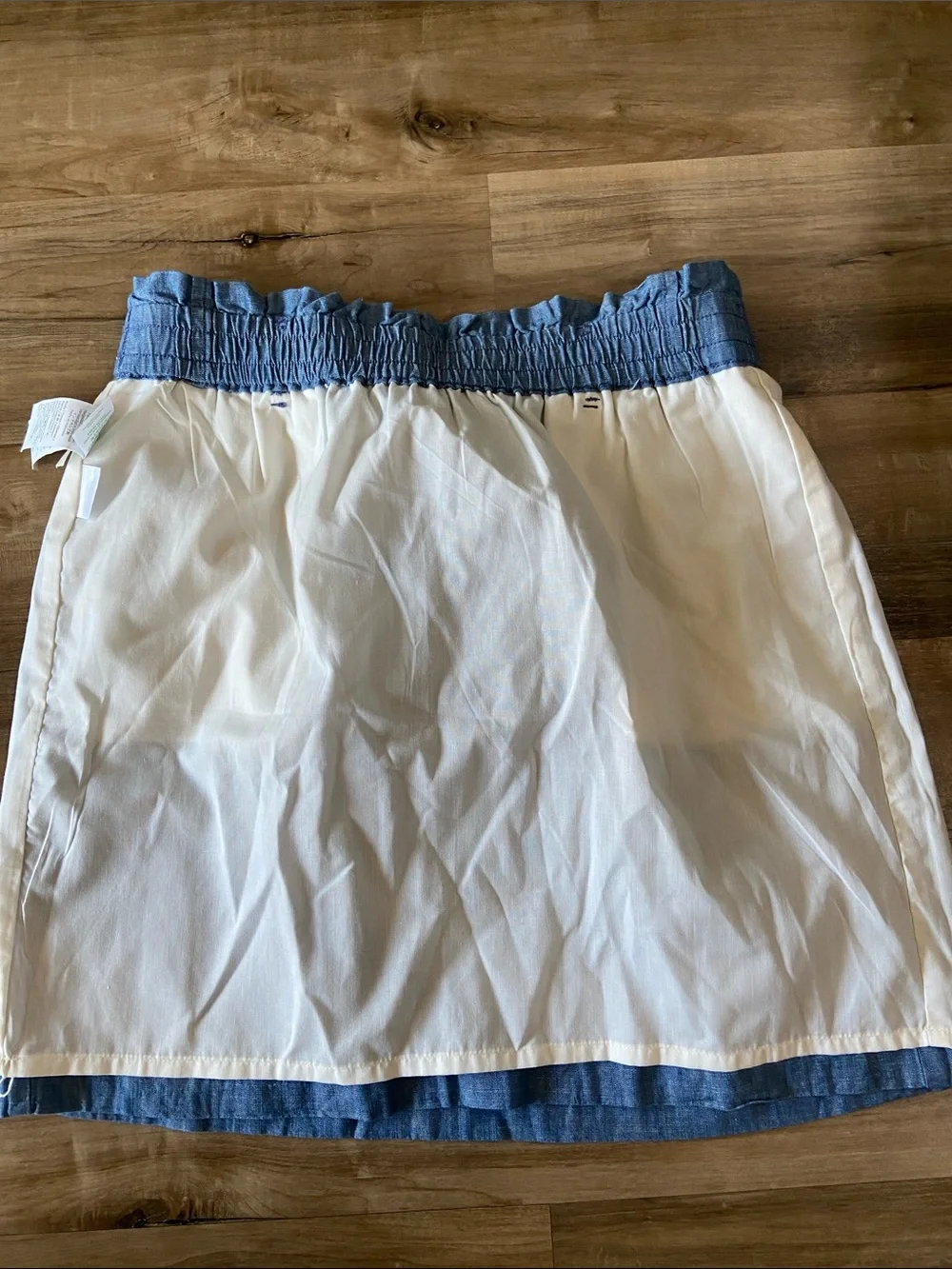 J. Crew Chambray Blue Paper Bag Skirt