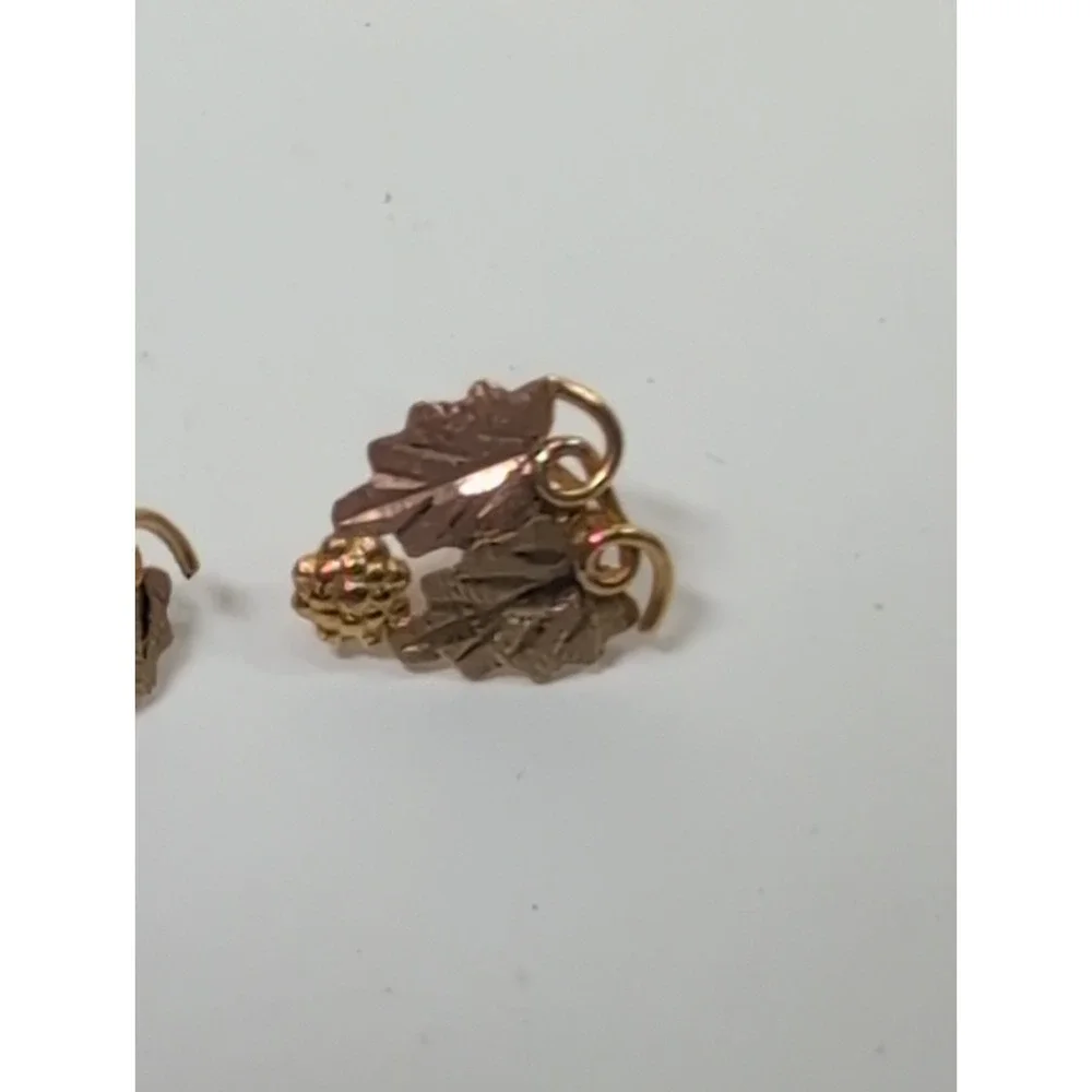 10k Gold Multi Colored Estate Earrings 1.2 Grams
