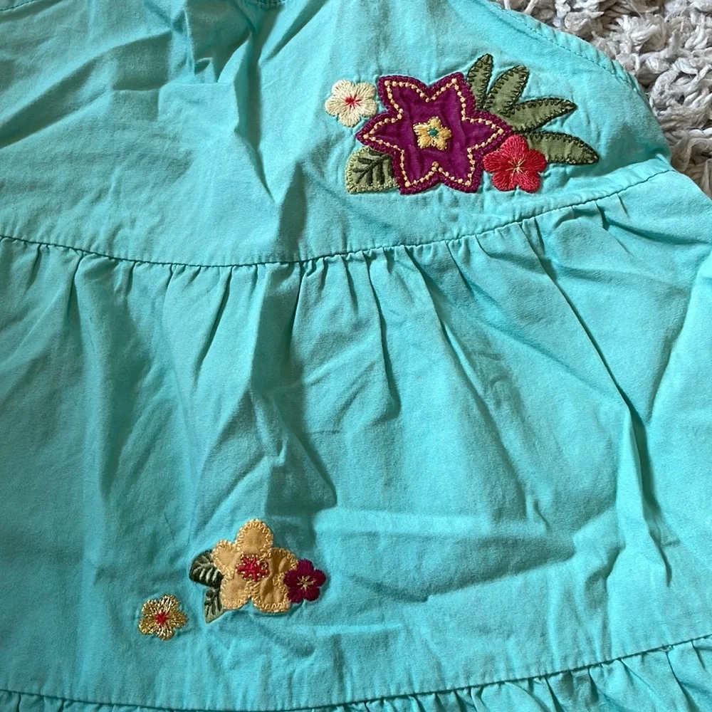 2009 Gymboree “Jungle Gem” Tropical Flower Tiered Ruffle Dress, Size 4T
