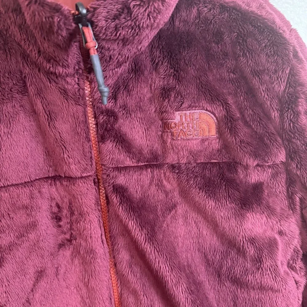 The North Face Maroon Reversible Mt Chimbo Jacket Sz M Fleece Insulate Outdoors