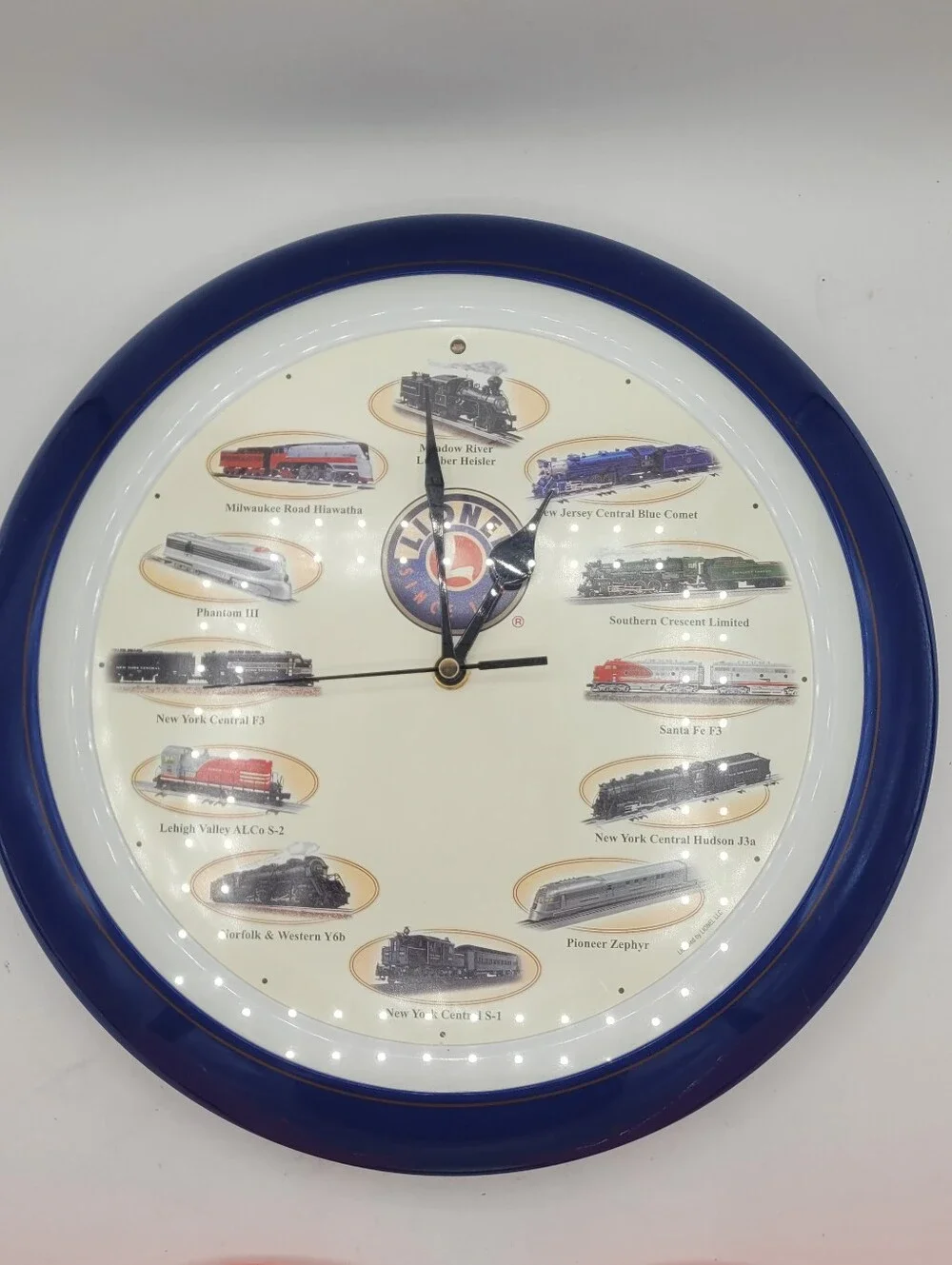 Lionel Vintage  Railroad-Themed Wall Clock with Train Motifs