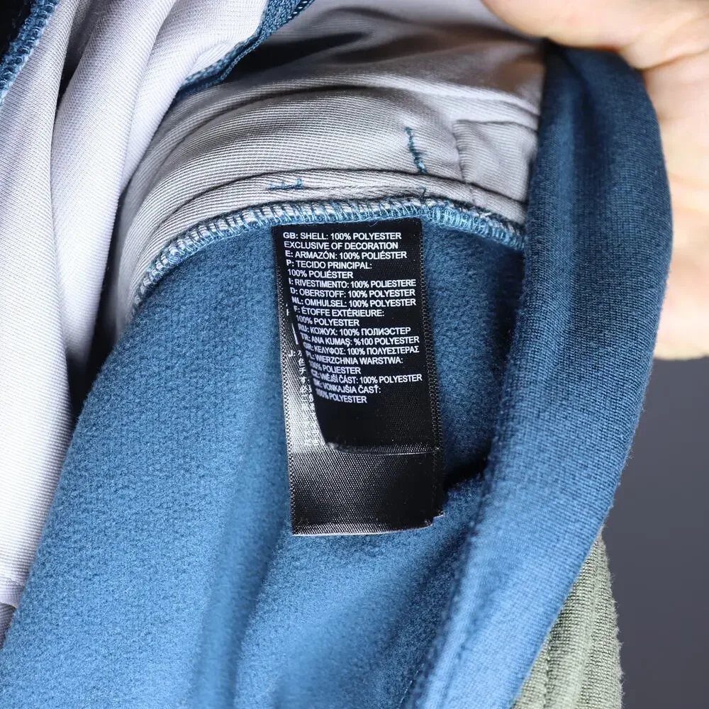 The North Face Men’s Full‎ Zip Fleece Jacket Green Blue Size L