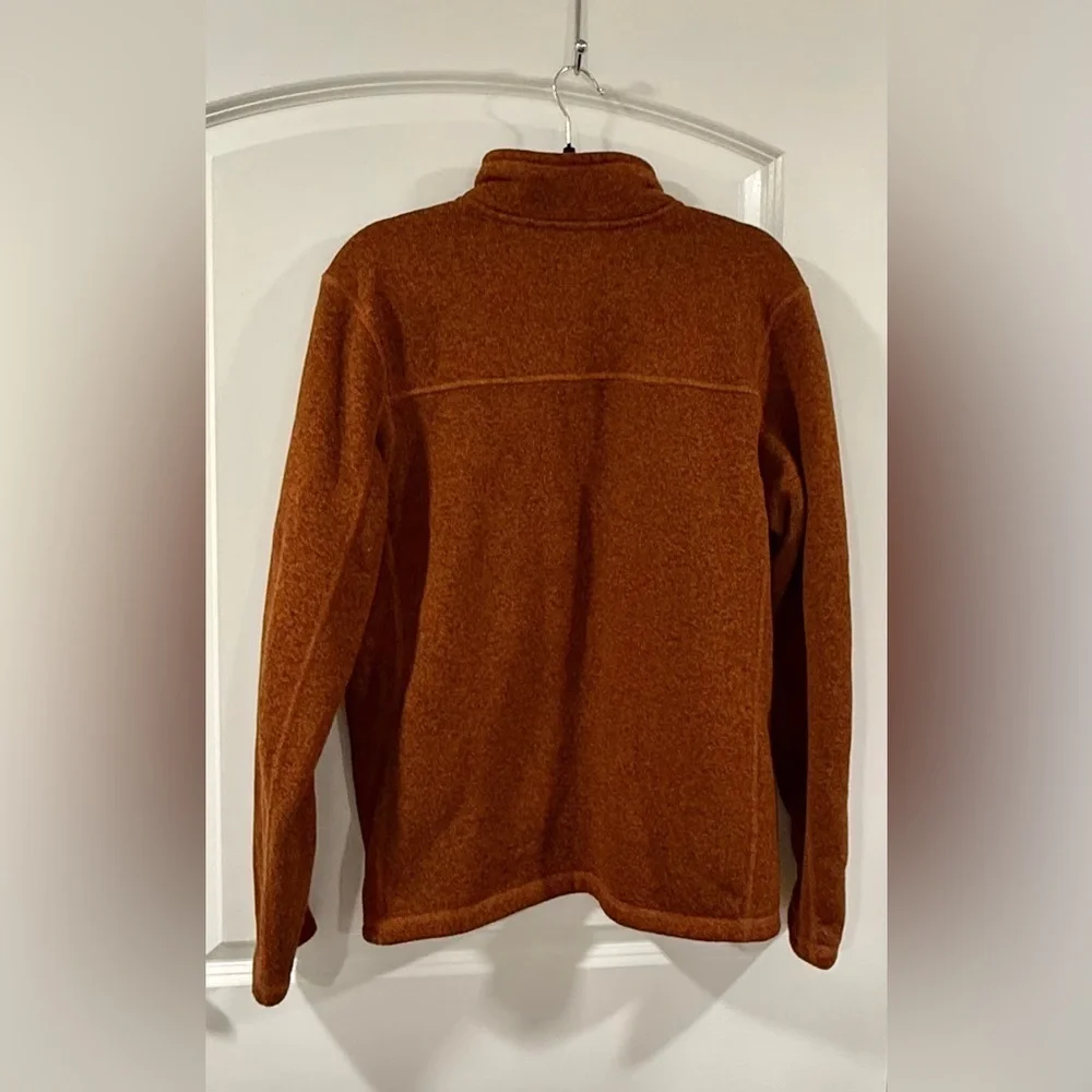 The North Face Mens Large Brown Fleece Quarter Zip Pullover Jacket