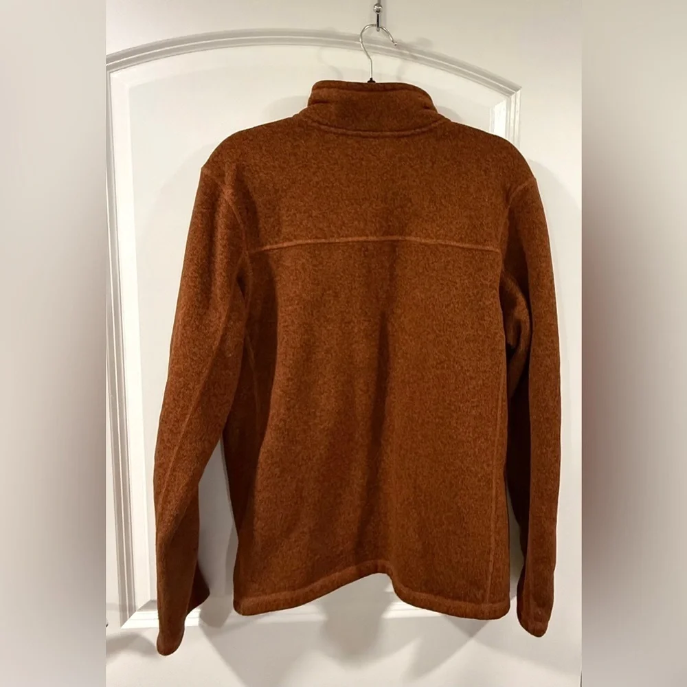 The North Face Mens Large Brown Fleece Quarter Zip Pullover Jacket