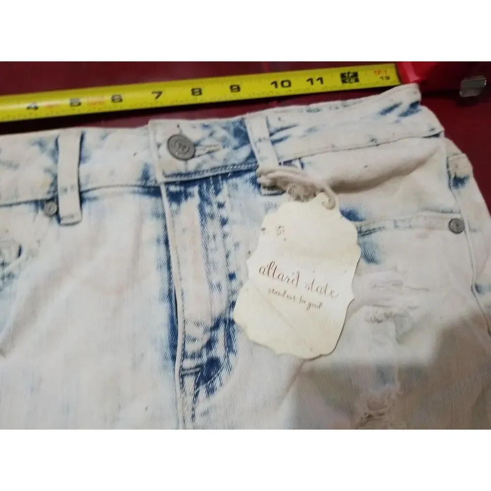 Altarid State Womens‎ Cloud Discolored Frayed Short Cloud Wash Boho 26