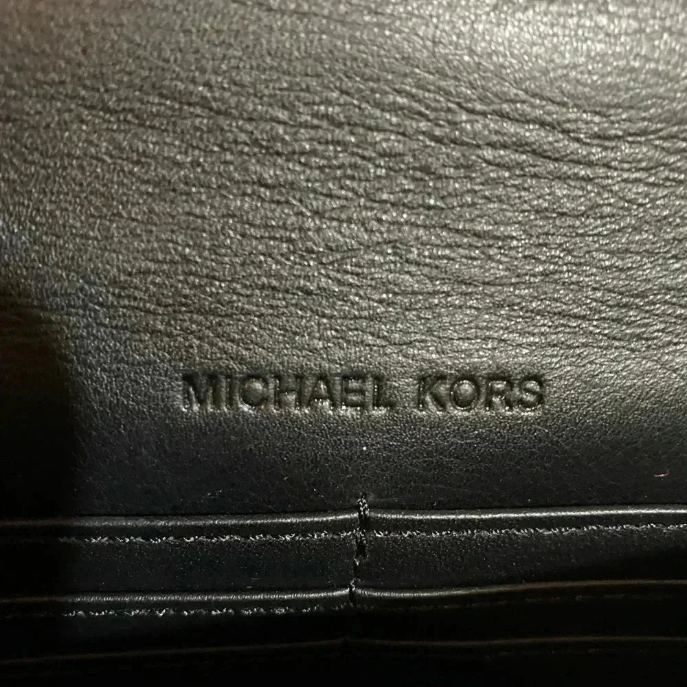 Michael kors Black leather suede crossbody handbag