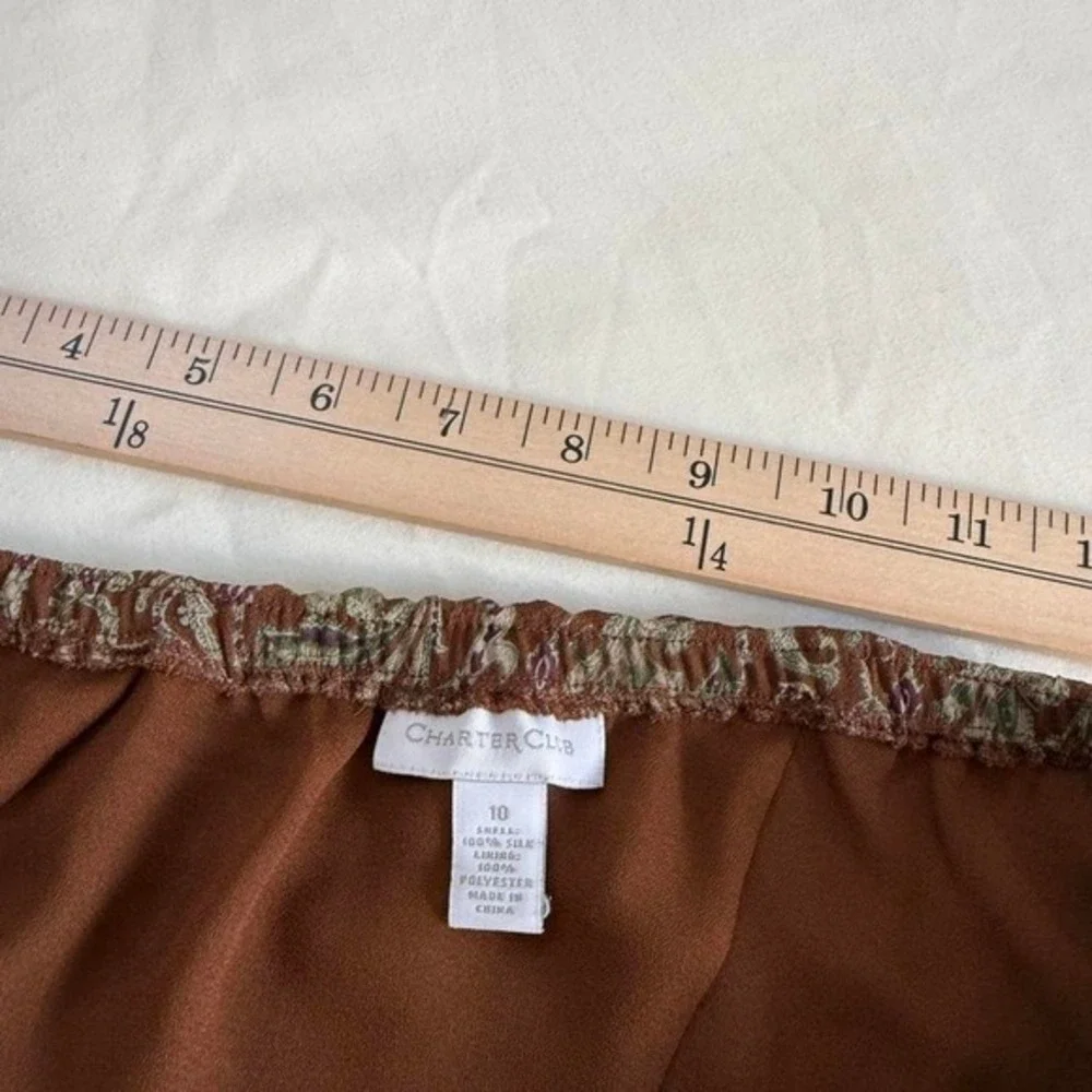 Charter Club brown silk
