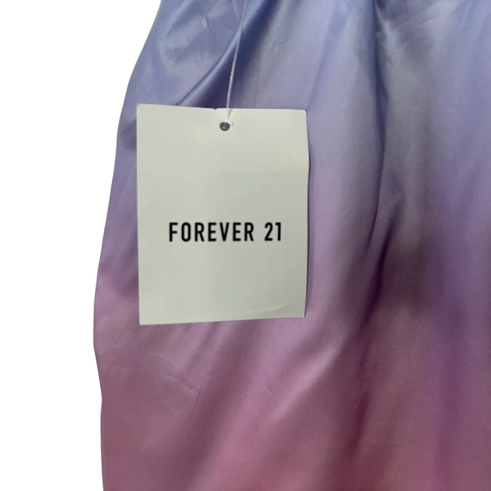 Forever 21 Womens Athletic Ombre High Waist Lined Shorts Sz Medium Pink Purple