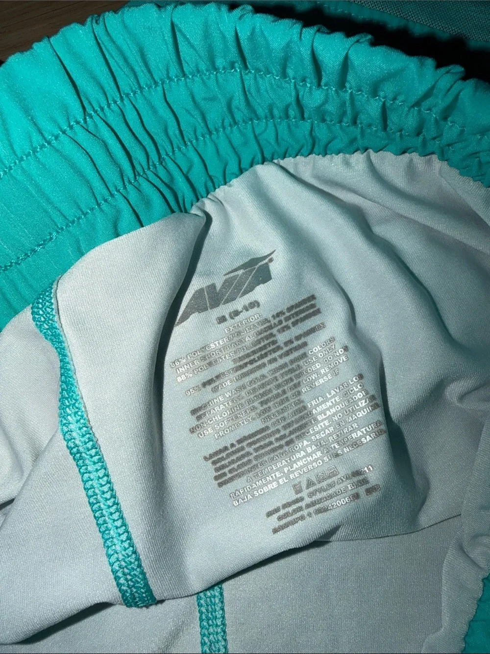 Avia Women’s Teal Active Running Shorts size medium fitness athletic workout