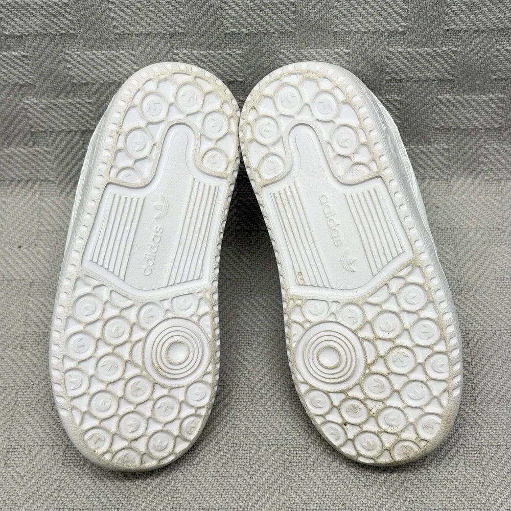 Adidas Forum Low‎ Shoes Unisex Kids Size 6 White Faux Leather Low Top