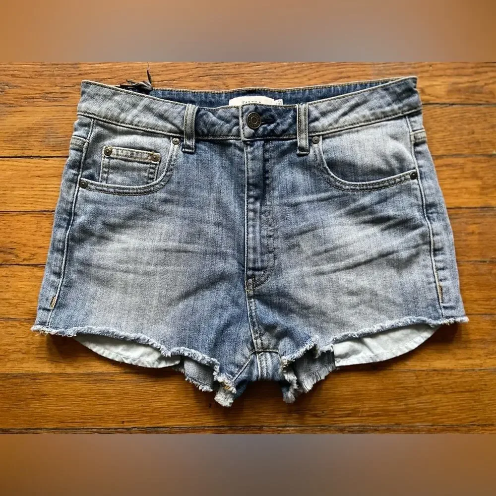 ARITZIA: Talula Distressed Cut-Off Denim Shorts sz 27