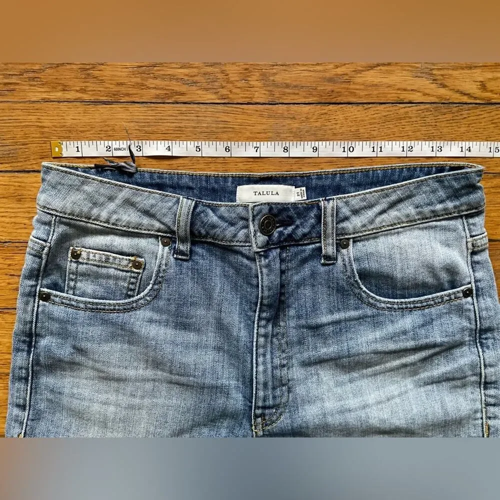 ARITZIA: Talula Distressed Cut-Off Denim Shorts sz 27