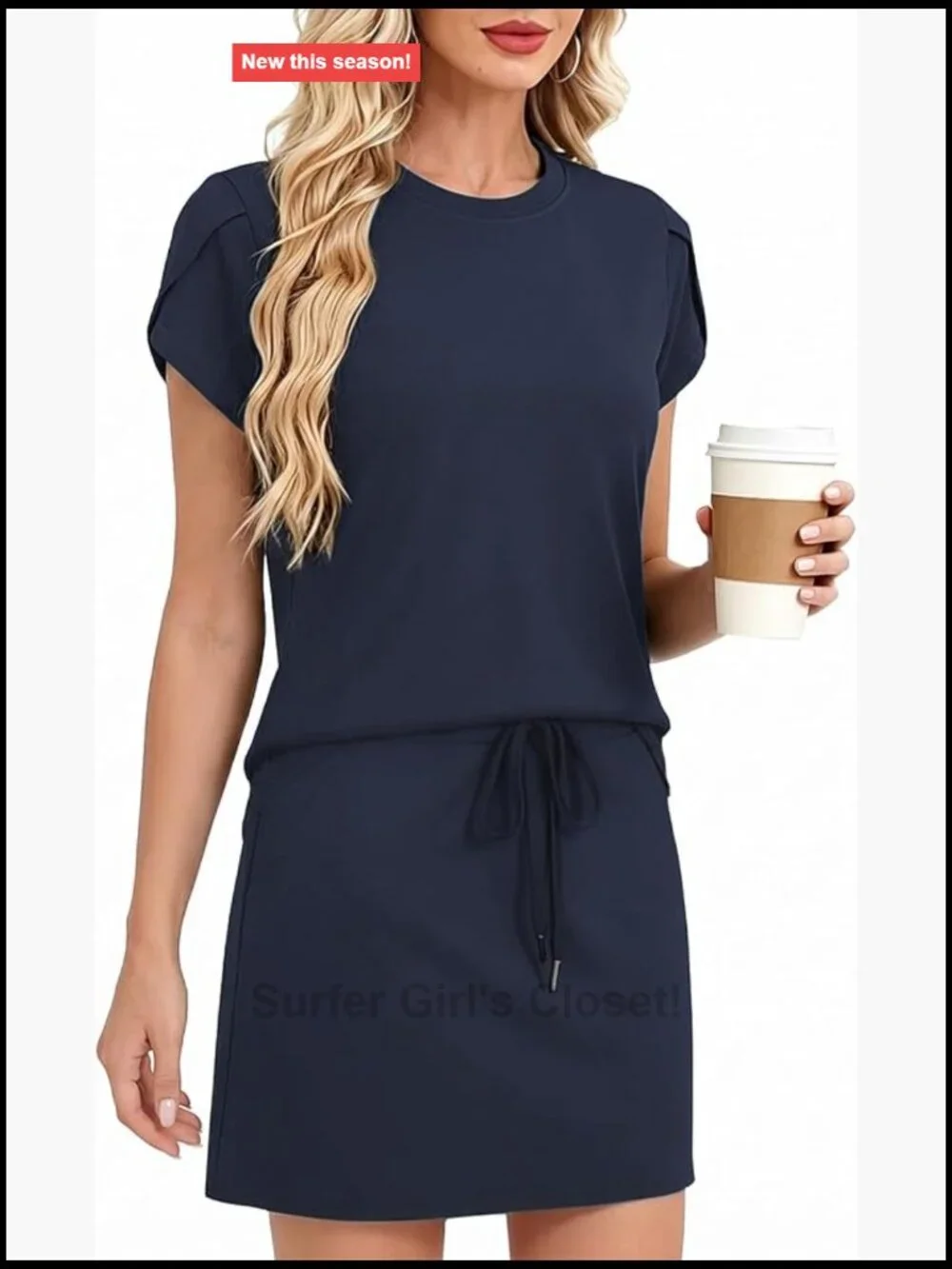 Two Piece Skirt Set with Overlap Sleeves Tennis Outfit Skort Lounge Set