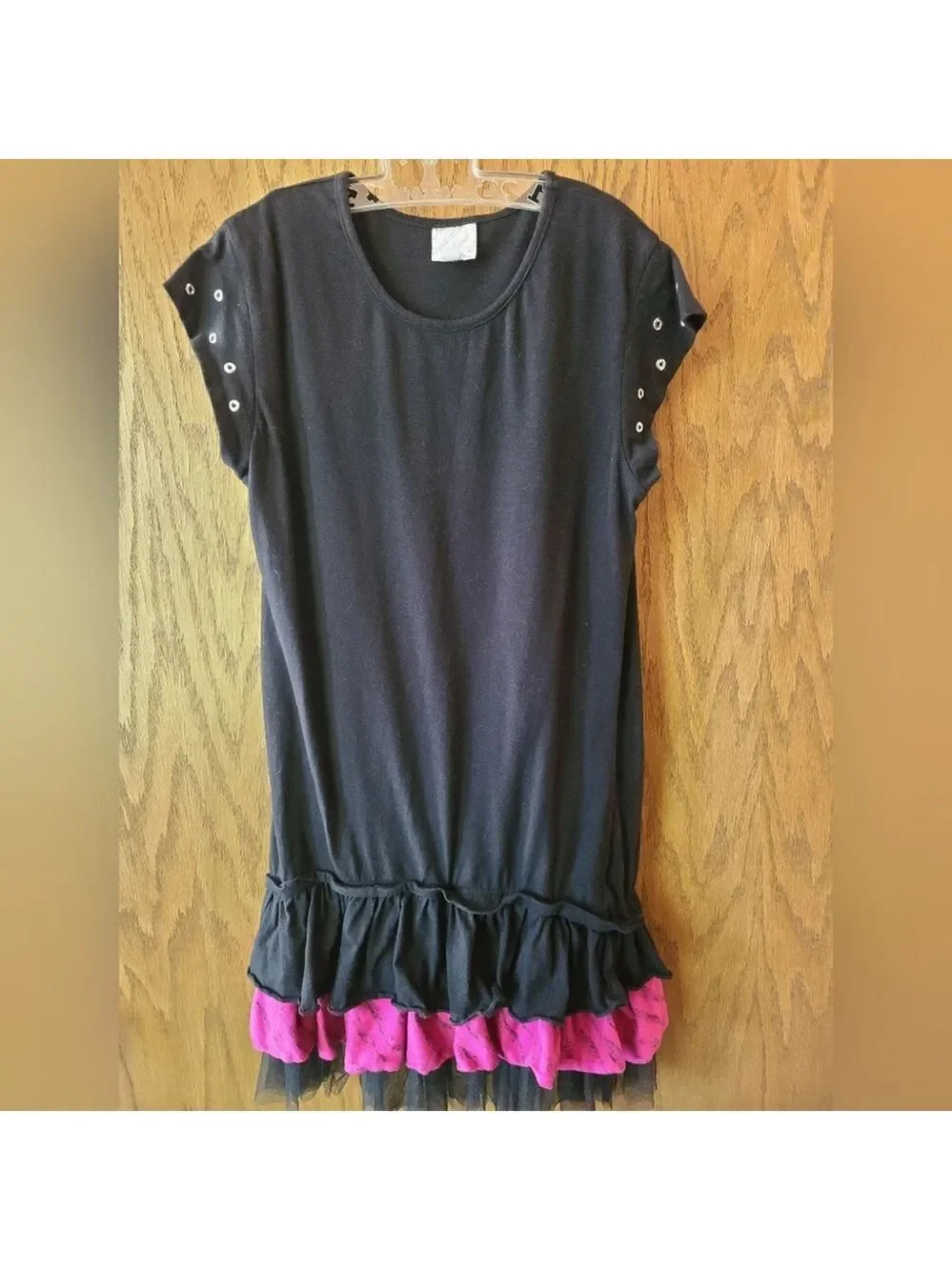 D-Signed Disney Dress XL Black Pink Ruffle