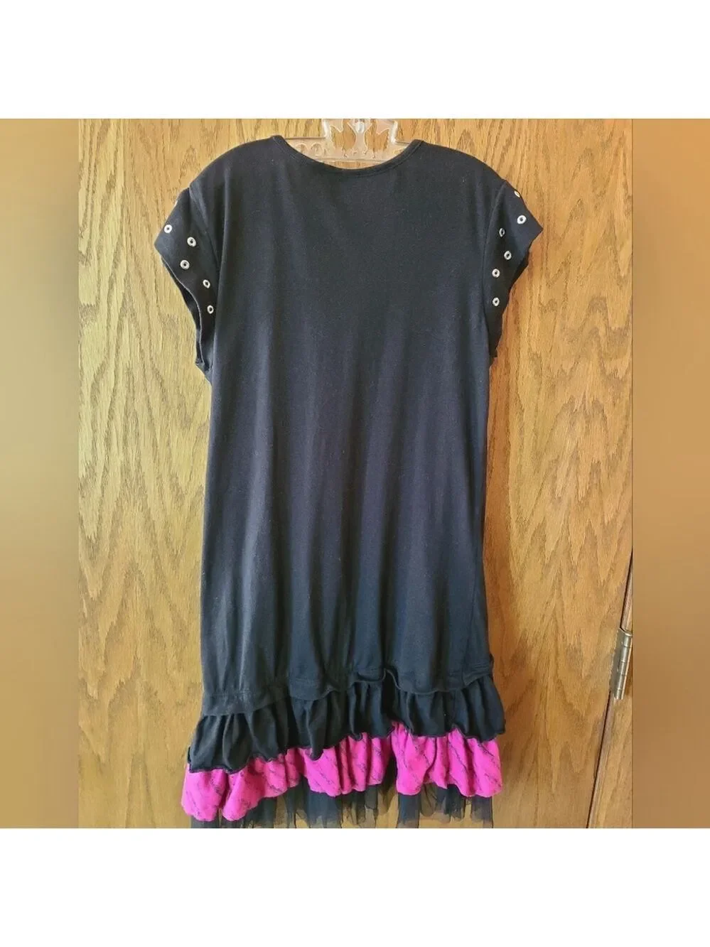D-Signed Disney Dress XL Black Pink Ruffle