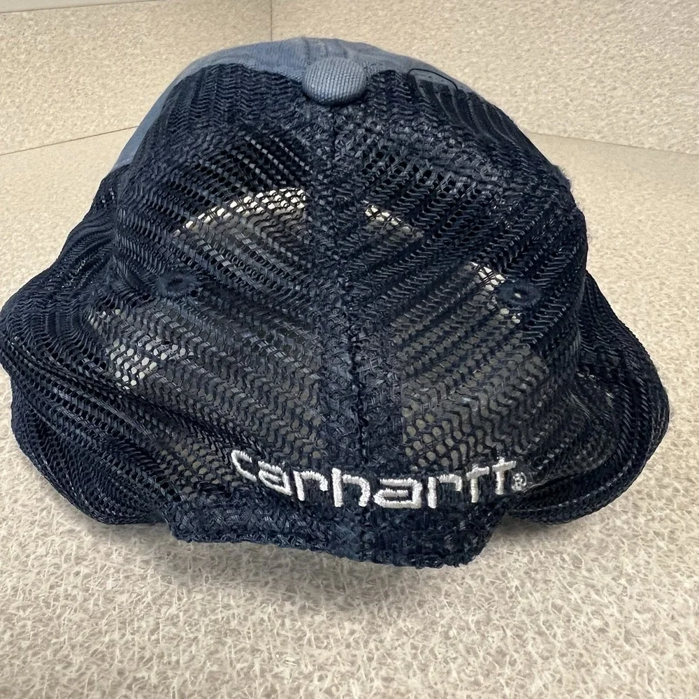 Carhartt Vintage Work Patch Trucker‎ Snapback Cap Mesh Navy Blue
