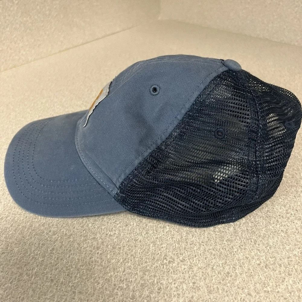 Carhartt Vintage Work Patch Trucker‎ Snapback Cap Mesh Navy Blue
