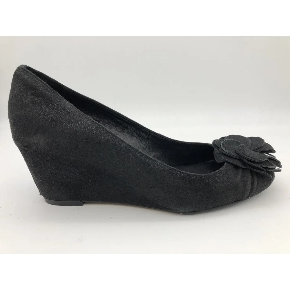 Donald J Pliner  Women's Black Velvet  Slip On‎ Platform Wedge Shoes 7M