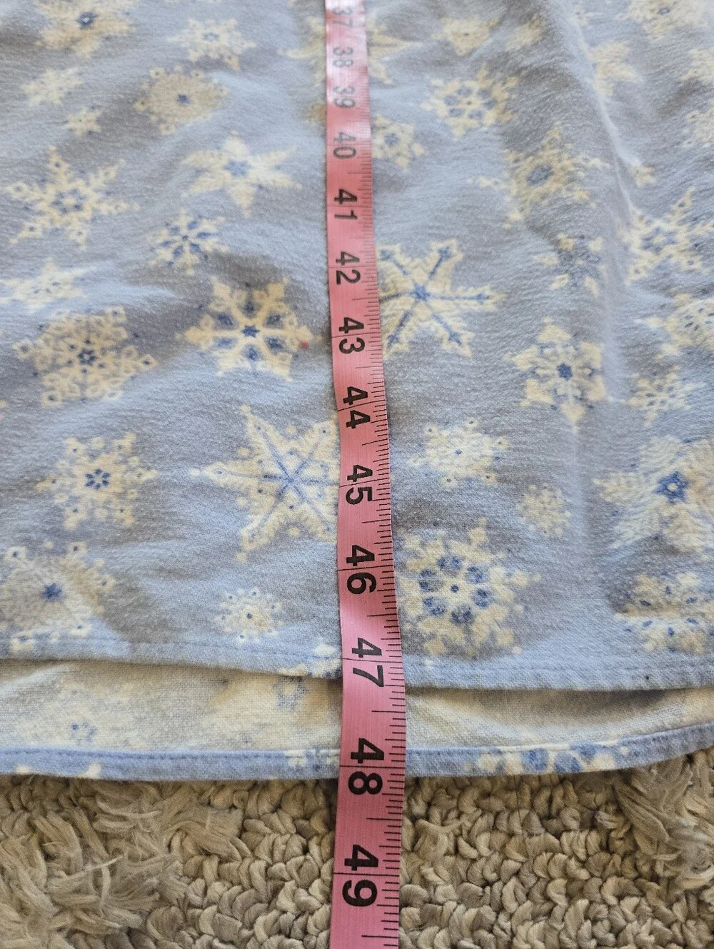 Vintage Lanz Of Salzburg Nightgown XL Blue Snowflakes Winter Holiday Grannycore
