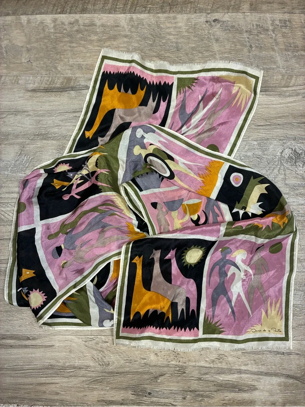 Oscar de la Renta vtg silk