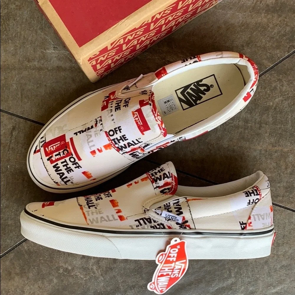 •VANS CLASSIC SLIP ON PACKING TAPE Blcdblctrwt WMNS•