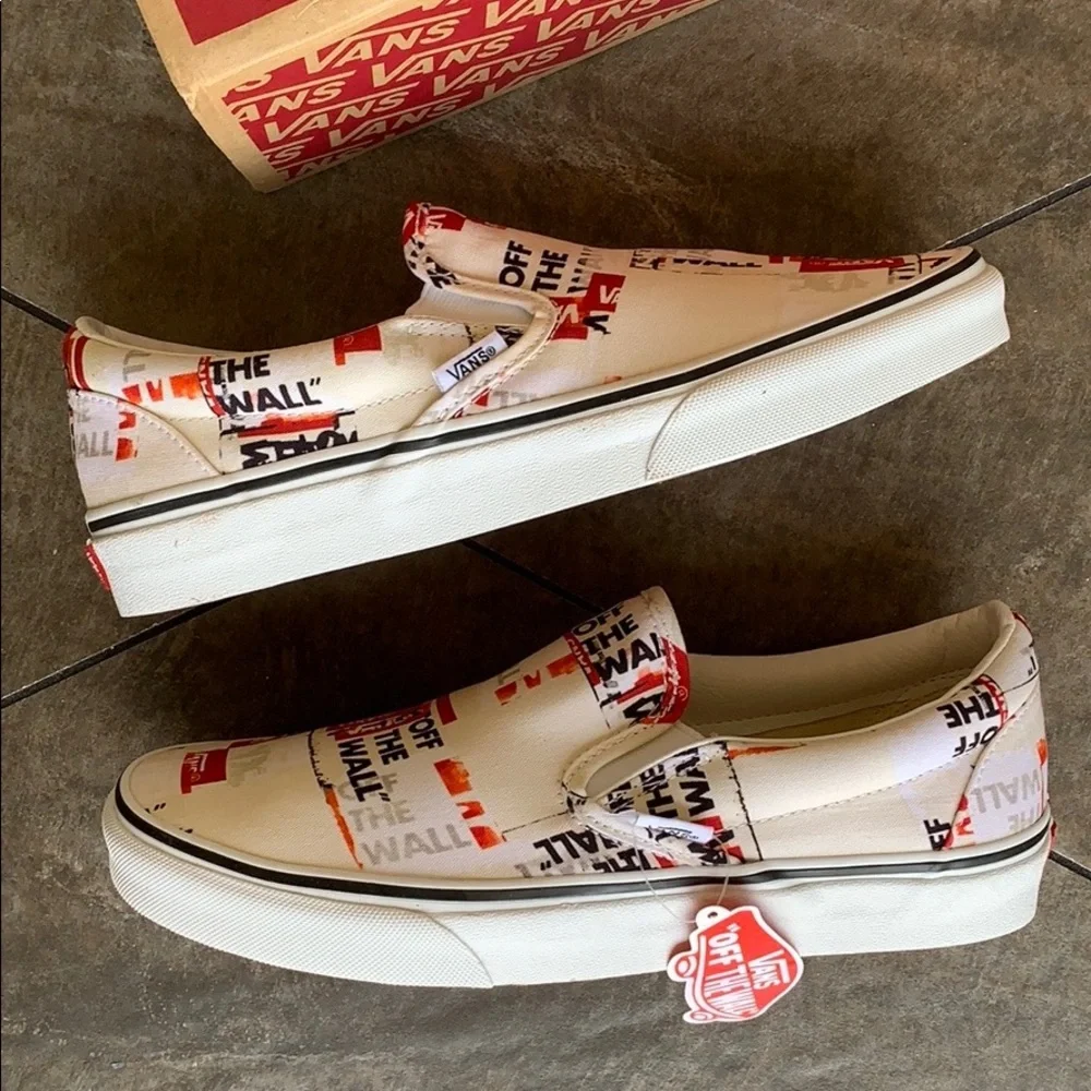 •VANS CLASSIC SLIP ON PACKING TAPE Blcdblctrwt WMNS•