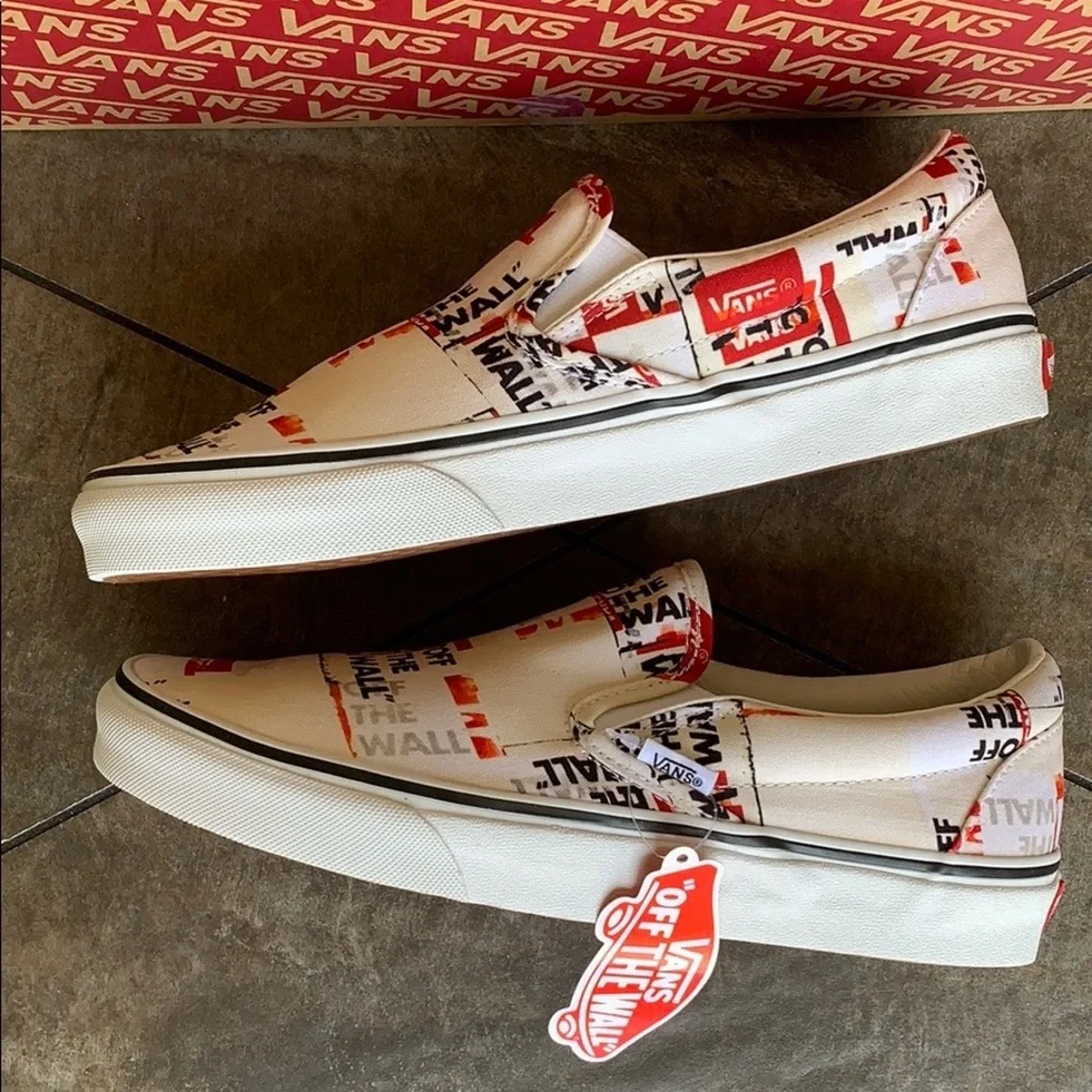 •VANS CLASSIC SLIP ON PACKING TAPE Blcdblctrwt WMNS•