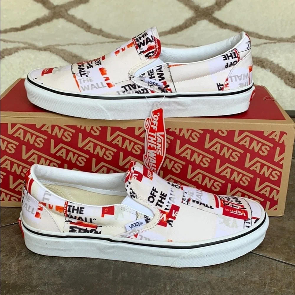 •VANS CLASSIC SLIP ON PACKING TAPE Blcdblctrwt WMNS•